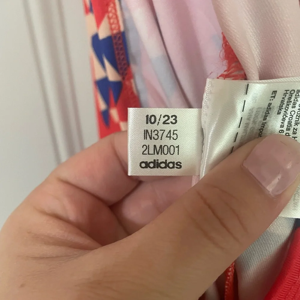 NEW Adidas Farm Rio Psychedelic Wave Red Orange Cut Out Dress Large Festival - Picture 14 of 14